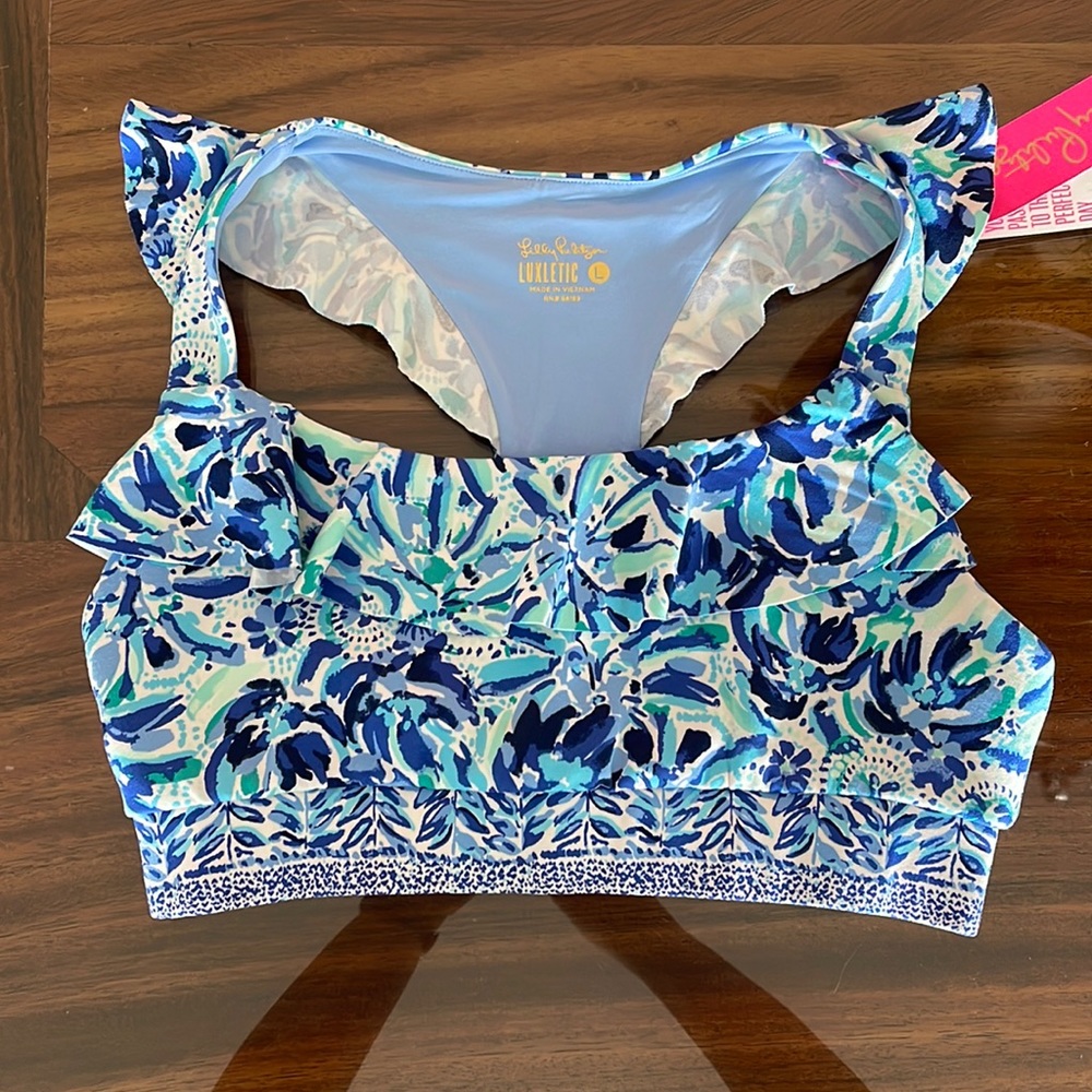 Lilly Pulitzer | Luxletic Angelique Sports Bra Iris Blue NWT